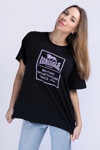 Lonsdale Ramscraigs Oversize Frauen T-Shirt Schwarz Größe XL