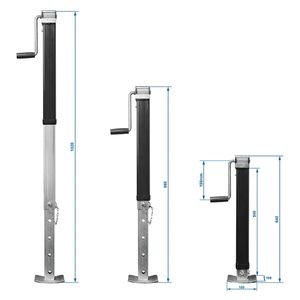 Ausdrehstütze klappbar 3500kg Abstellstütze 64-102cm Stützfuß Anhänger Stahl