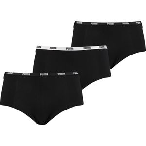 PUMA Damen Iconic Mini Shorts, 3er Pack - Soft Baumwolle Stretch Schwarz M