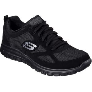 SKECHERS Burns Herren Mesh Sneakers black, Memory Foam Fußbett