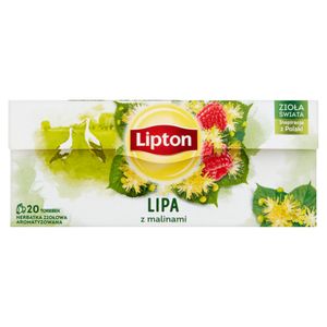 Lipton Herbata ziołowa o smaku limonki i maliny 18 g (20 torebek)