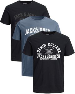 3er-Pack Big Size T-Shirts Jack & Jones Oversize Shirt Übergrößen, 3er BS-Mix-7