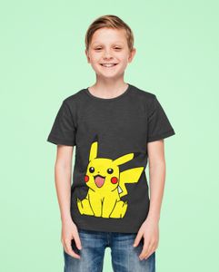 T-Shirt Jungen Pokemon Pikachu Hip Hop Pika Anime Bio Baumwolle Kinder Merch Comic Shirt Kids Anime