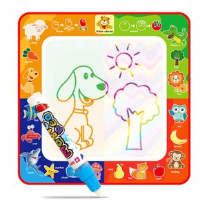 ASKSA Wasser Doodle Matte Zauberteppich-Zeichenspiel mit Wasser Drawing Matte für Kinder Mädchen Junge, 29x29 cm, Quadratisch