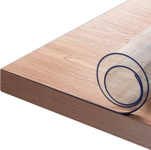 WOLTU Tischdecke 2 mm Wasserdicht Durchsichtige Tischfolie aus PVC Rechteckiger Tischschutz, Schutzfolie Klar Hitzebeständig Abwischbar,Transparent, 90x160 cm