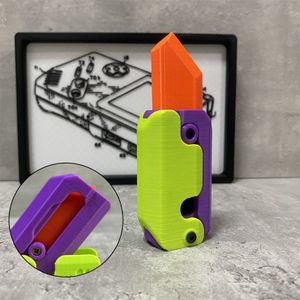 Fidget Toy 3D Printing Fidget Knife Toy Kunststoff Zappelspielzeug sensorisches Spielzeug, Angst- und Stressabbau-Spielzeug Grün