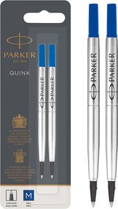 Parker Nachfüllmine für 1950327 Rollerball mit mittlerer Spitze | blau (2er Packung)