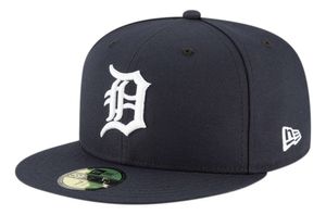 New Era - MLB Detroit Tigers Authentic Collection EMEA 59Fifty Fitted Cap - Blau : Blau 7 1/8 (56,8cm) Farbe: Blau Größe: 7 1/8 (56,8cm)