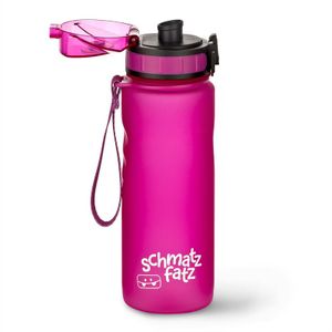 Klarstein schmatzfatz Trinkflasche Sportflasche 500 ml, kinderfreundlich, auslaufsicher, mit Fruchtaufsatz, Höhe: 24 cm, Durchmesser: 7 cm, mit Trageband, Kunststoff, BPA-frei, lila