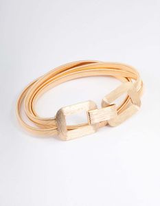 Lovisa - Goldener Stretchgürtel mit Rechteckschnalle