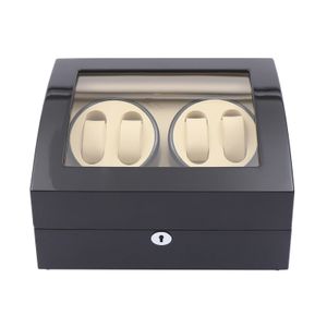 Automatische Uhrenbeweger Box Bambus Holz Uhrenbox Aufbewahrungsbox für 4+6 Uhren Geburtstag Geschenk