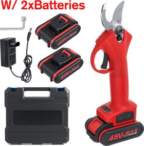 48V Akku Astschere Cordless Gartenschere Strauchschere Baumschere Mit 2 Red 48V 2 Battery