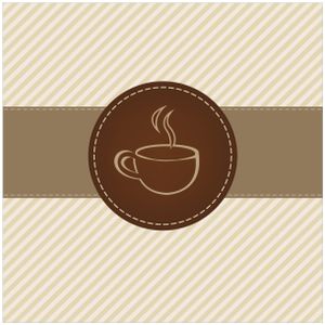 Wallario Möbeldesign / Aufkleber, geeignet für Ikea Lack Tisch - Kaffee-Menü - Logo Symbol für Kaffee in 55 x 55 cm