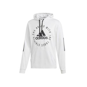 Adidas Sport ID Hoodie white/black - Kapuzenpullover, Größe_Bekleidung:L, Adidas_Farbe:white/black