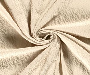 Elastische Bubble Viskose CRASHY Beige 0,5 m, Uni Meterware, 185 g/m²