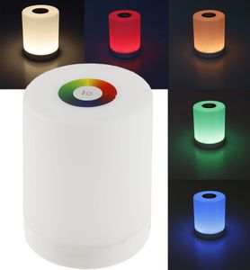 ChiliTec LED Tischleuchte Touch RGB Warmweiß tragbare Nachttischlampe mit Akku Farbig RGB einstellbar + Farbwechsel Funktion I Dimmbar Wiederaufladbar per USB I 88x113mm I Öse zum Hängen Weiß