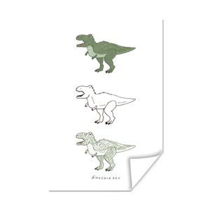 MuchoWow® Poster Tyrannosaurus - Kinderzimmer - Dinosaurier - Kinder - Kinder 20x30 cm - Papierdruck