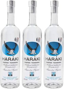 Raki von Kreta 3x 0,7l 40% Haraki Kretaraki Tsikoudia | Griechischer Tresterbrand ohne Anis | + 1 x 20ml ElaioGi Olivenöl