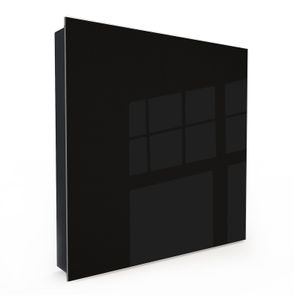 Dekor-Schlüsselkasten, Magnetpinnwand und Memoboard mit Glasfront Motiv Schwarzer Hintergrund