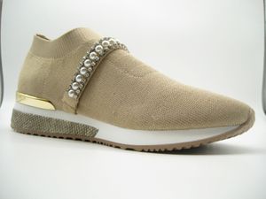 La Strada Sneaker  Größe 39, Farbe: Beige/Gold Knitted