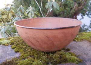 Eisenschale Dekoschale Pflanzschale Blumenschale halbrund Rost 30 cm