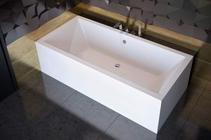 BADLAND Badewanne Rechteck Quadro 190x90 mit Ablaufgarnitur und Füßen GRATIS ohne Verkleidung