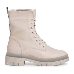 Tamaris Stiefelette - Ivory Glattleder Größe: 41 Normal