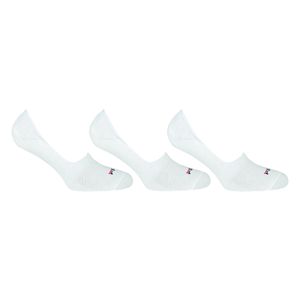 FILA Uni Füßlinge Invisible GHOST, 3 Paar - Sneaker-Socken, Silikon Grip, uni Weiß 43-46 (9-11 UK)