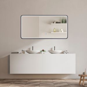 LED Spiegel Bad Badezimmer Touchschalter Memory-Funktion Elegant Modern Kosmetik