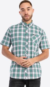 Herren Kurzarmhemd schmale Passform BRIXWORTH White/Green/Black XXXL Lonsdale