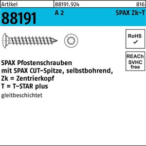 SPAX Pfostenschraube - Zentrierkopf - Vollgewinde - T-STAR plus 8x50mm - 50 Stk