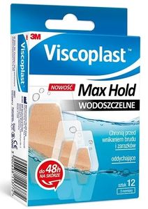 Viscoplast™ Max Hold, Plastry Wodoszczelne, Zestaw Plastrów, 3 Rozmiary, Pudełko/12 Szt.