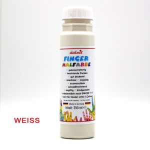 play malmit® Fingerfarben Fingermalfarben Fensterfarben Malfarben Kinderfarben Weiß 250ml