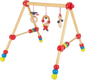 Bieco Spieltrapez höhenverstellbar | Spielbogen Baby Holz | Spielebogen Holz Baby | Spieltrapez Holz | Baby Mobile Holz | Activity Center Baby Gym | Holzspielzeug Baby | Baby Spielzeug