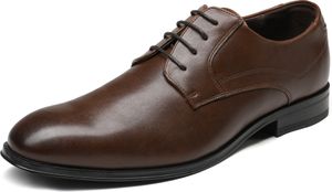 Herren Anzugschuhe Schnürhalbschuhe Business Derby Oxford Hochzeit Schuhe, Farbe: Dunkelbraun, Größe: 45 Herren Anzugschuhe Schnürhalbschuhe Business Derby Oxford Hochzeit Schuhe, Farbe: Dunkelbraun, Größe: 45