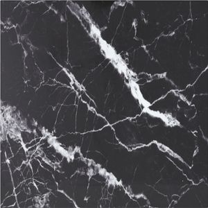 vidaXL Tischplatte Schwarz 60x60 cm 6 mm Hartglas in Marmoroptik