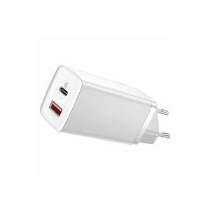 Baseus GaN2 Lite Fast 65W USB / USB Type C Quick Charge 3.0 Power Delivery (Galliumnitrid) weiß (CCGAN2L-B02)