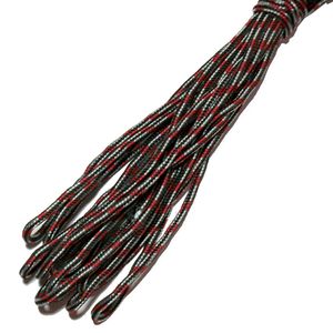 5m Farbe-317 weiss-rot-schwarz Paracord Schnüre Nylonleine 2 mm