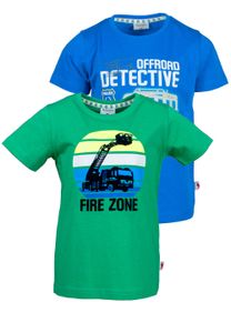 SALT AND PEPPER T-Shirt 2er-Set Feuerwehr mit Flock- und Glowprint multi colour 1 116/122