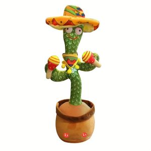 Interaktives, sprechendes Kaktus-Spielzeug, zappeln Sie, singen und wiederholen Sie Ihre Stimme, 15 Sek. Diktiergerät, perfekt für Kinder