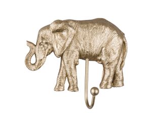 Present Time kleiderhaken Elefant 10 x 12,5 cm Polyresin gold
