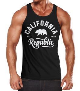 California Republic Herren Tank-Top von Neverless® schwarz M