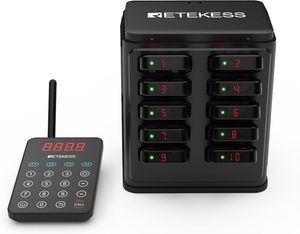 Retekess TD177 Pager Call System, Reštaurácia Pager, Vonkajší 500M, Automatické párovanie, IP67 vodotesný, Funkcia skupinového volania, 10 Gastro Pagerov pre bar Retekess TD177 Pager Call System, Reštaurácia Pager, Vonkajší 500M, Automatické párovanie, IP67 vodotesný, Funkcia skupinového volania, 10 Gastro Pagerov pre bar