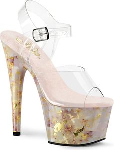 ADORE-708MB Pleaser vegan High Heels Plateausandaletten blush gold Marmor Effekt