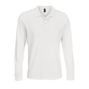 SOL'S Herren Polo-Shirt Langarmshirt Poloshirt Langarm Hemd Longsleeve, Größe:2XL, Farbe:Weiß