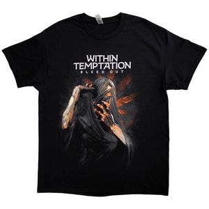 Within Temptation - "Bleed Out" T-Shirt Rückseitiger Aufdruck für Herren/Damen Unisex RO11134 (XL) (Schwarz)