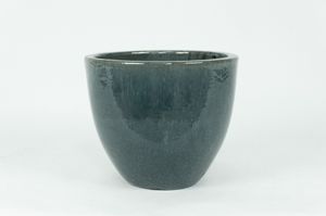 Pflanzgefäß Keramik "EggPot" 30x27 cm Blau Grau