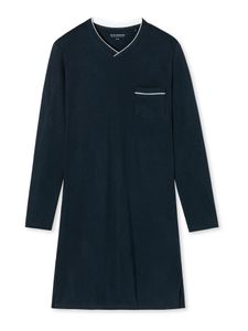 Schiesser Nacht-hemd schlafmode sleepwear nachtwäsche Fine Interlock dunkelblau 60