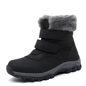 ASKSA Dámské zimní boty s podšívkou Teplé zimní boty Nepromokavé sněhule Outdoorové trekové boty, černé, Velikost: 39