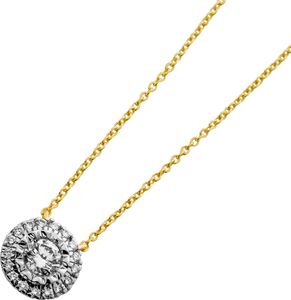 Diamant Kette Halo 0.40ct  Anhänger Gold 585 14K Lab Grown Diamanten 45